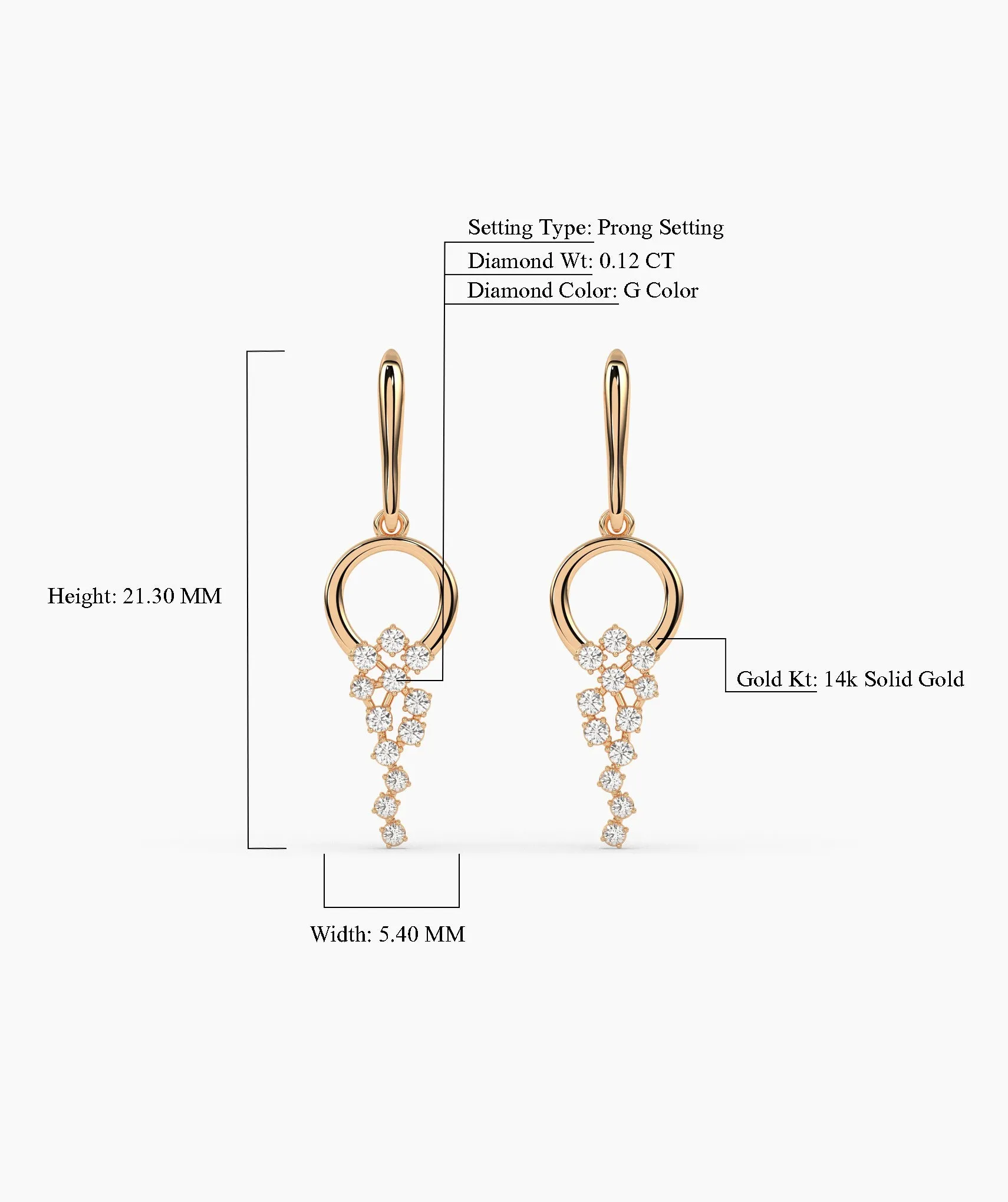 Diamond Drop Earrings
