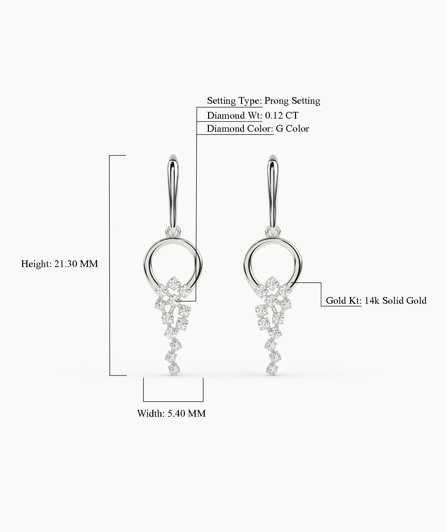 Diamond Drop Earrings