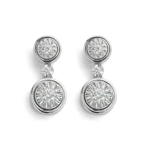 Diamond Drop Illusion Earrings