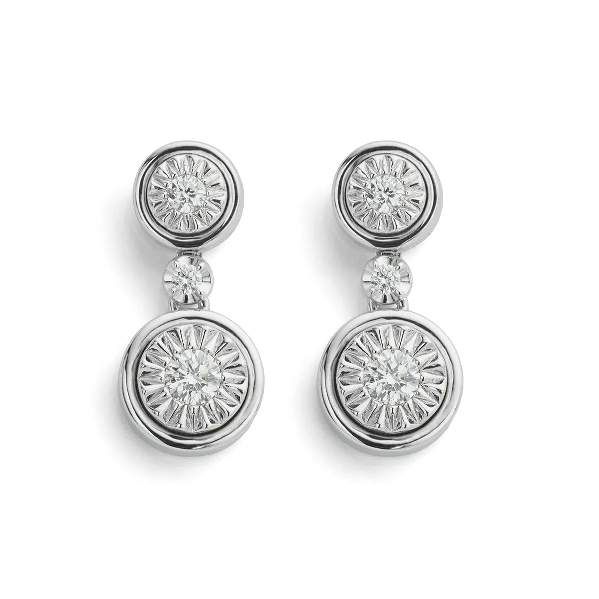 Diamond Drop Illusion Earrings