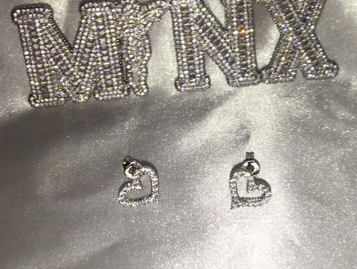 Diamond Earrings | Heart Earrings | Womens Earrings | Heart earrings with Diamonds | Heart Ear Studs | Womens Diamond Ear Studs | Ear Studs
