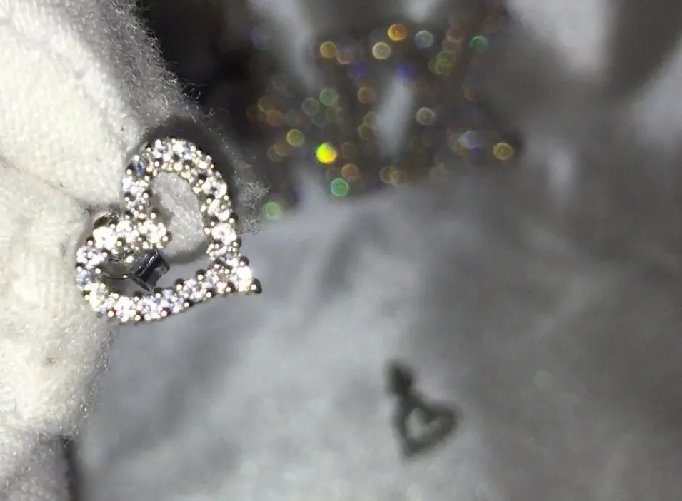 Diamond Earrings | Heart Earrings | Womens Earrings | Heart earrings with Diamonds | Heart Ear Studs | Womens Diamond Ear Studs | Ear Studs