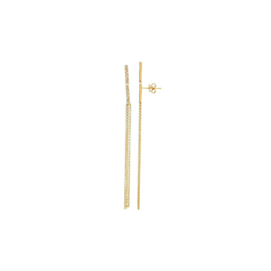 Diamond Fringe Drop Earrings