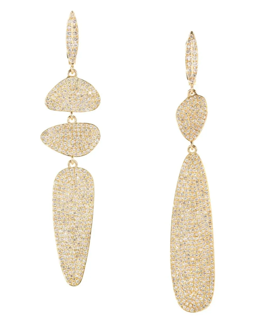 Diamond Pique Drop Earrings