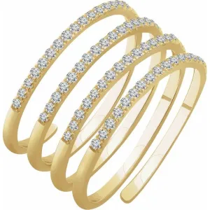 Diamond Scroll Ring