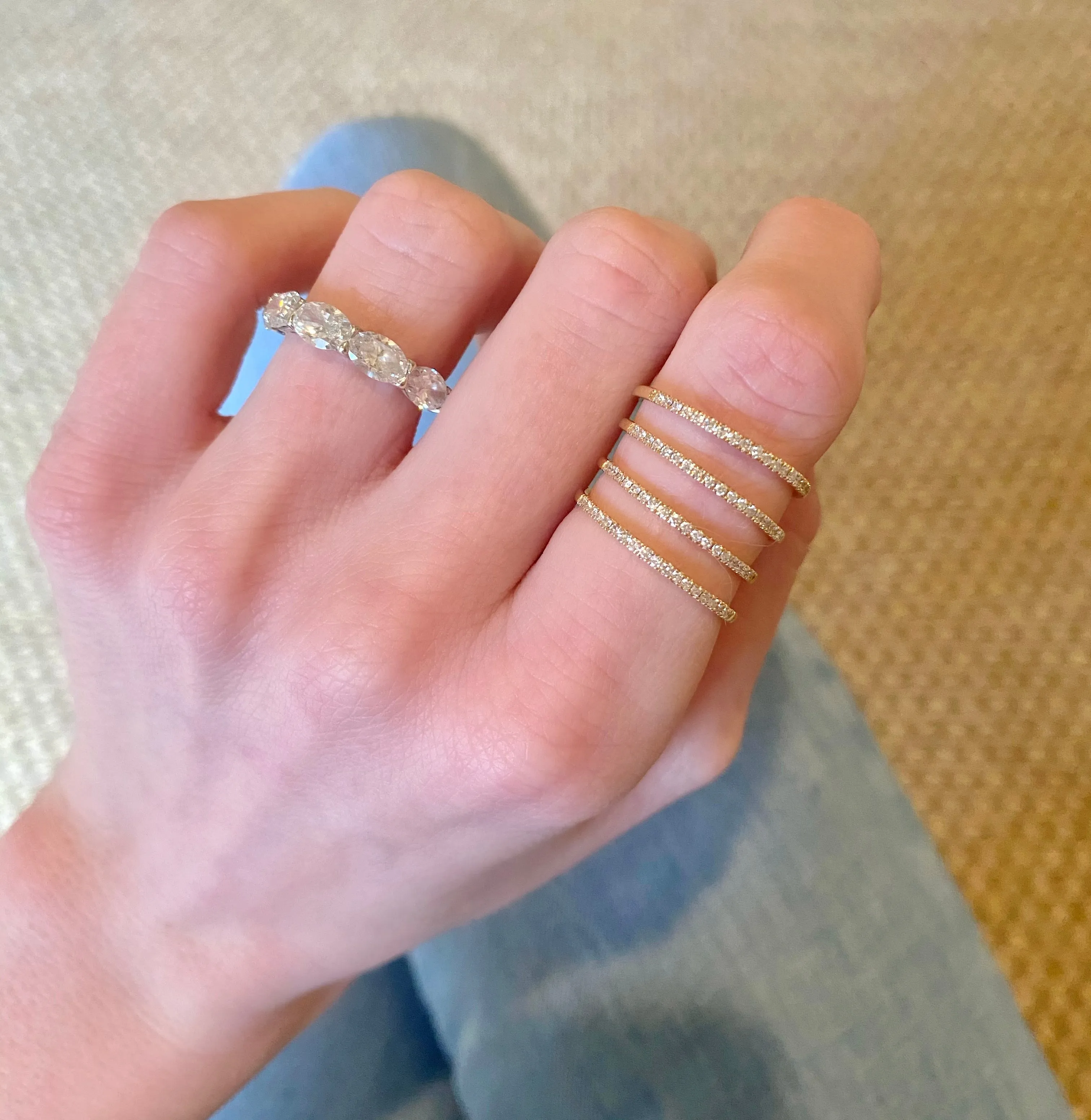 Diamond Scroll Ring
