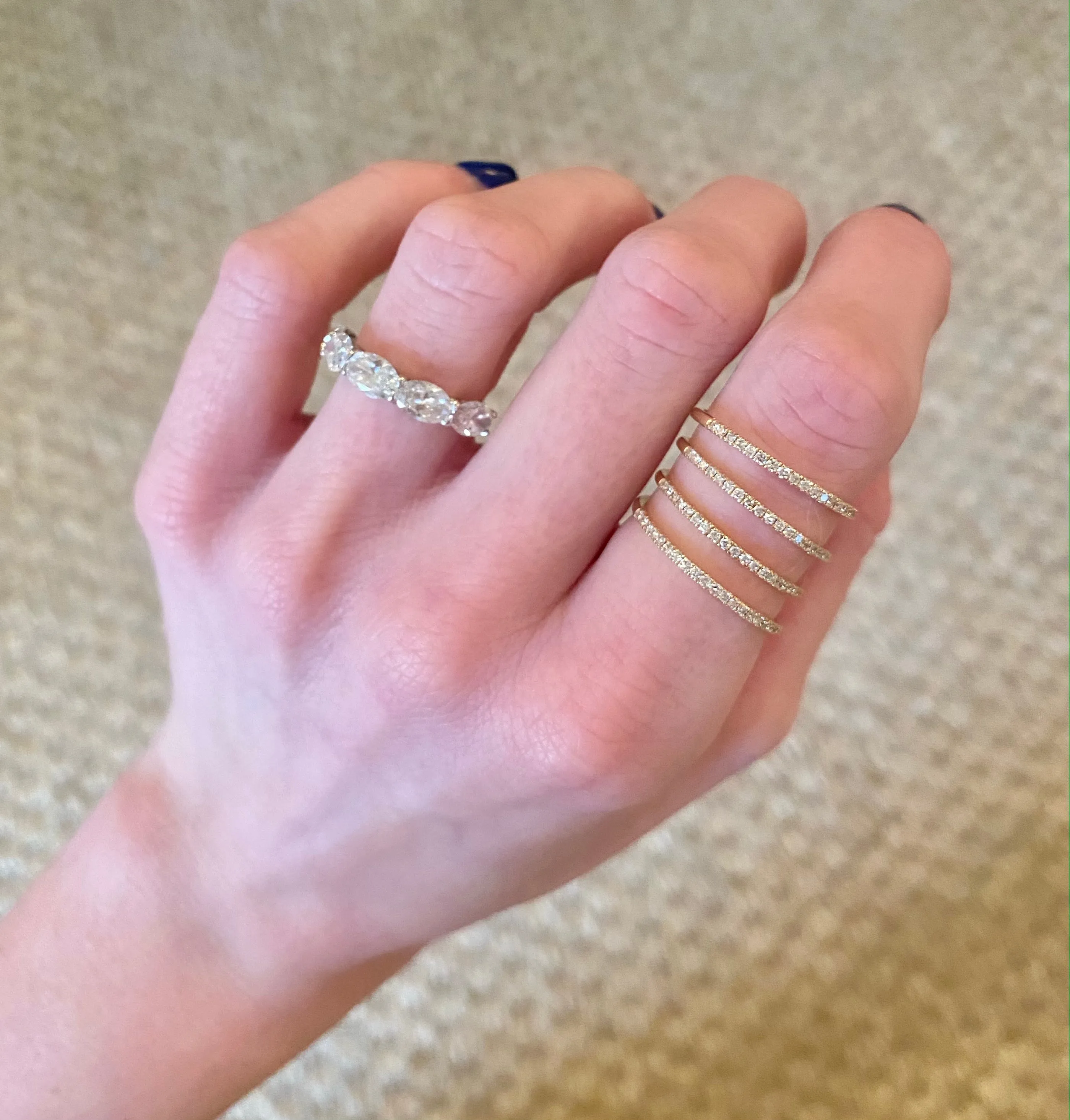 Diamond Scroll Ring
