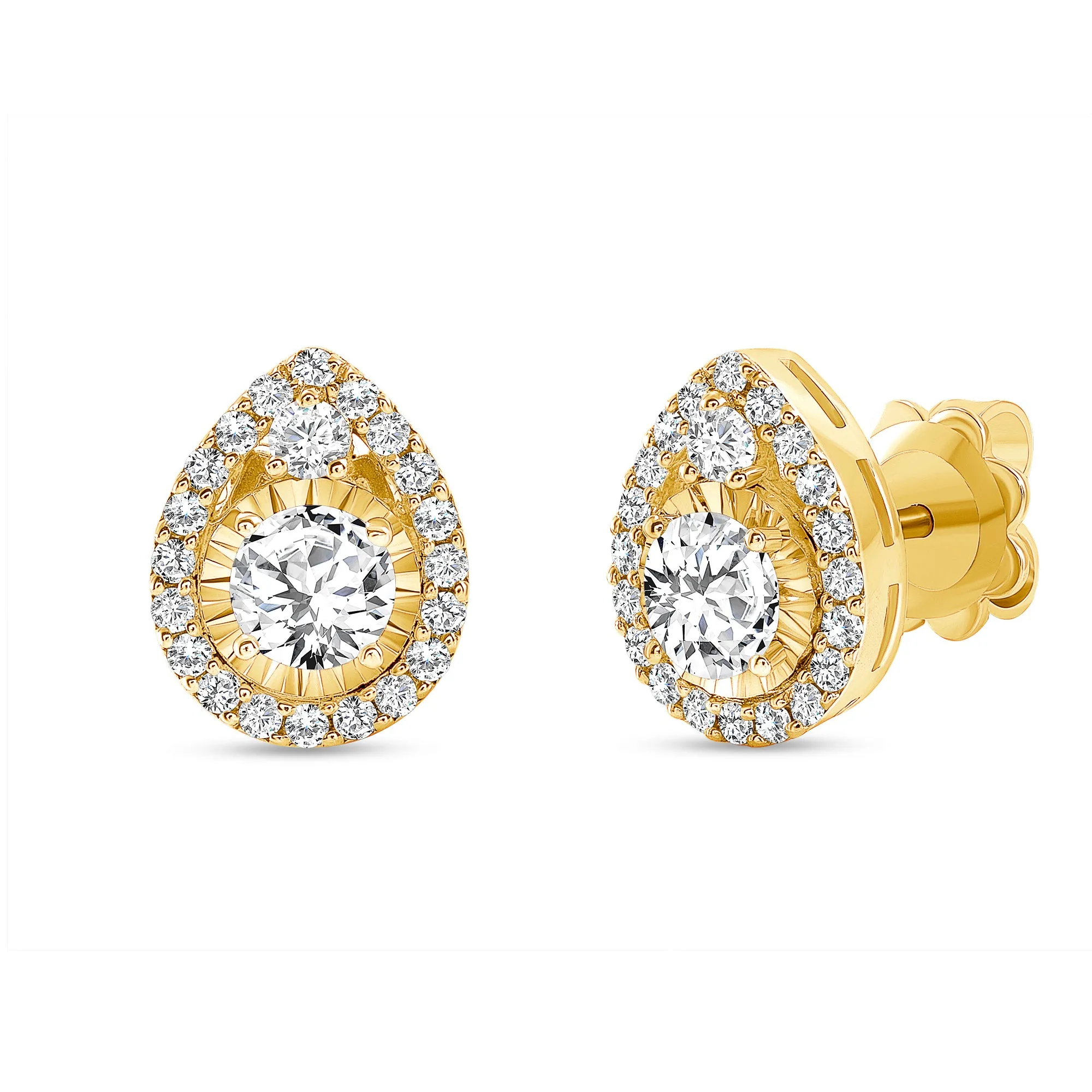 Diamond Tear Drop Earrings