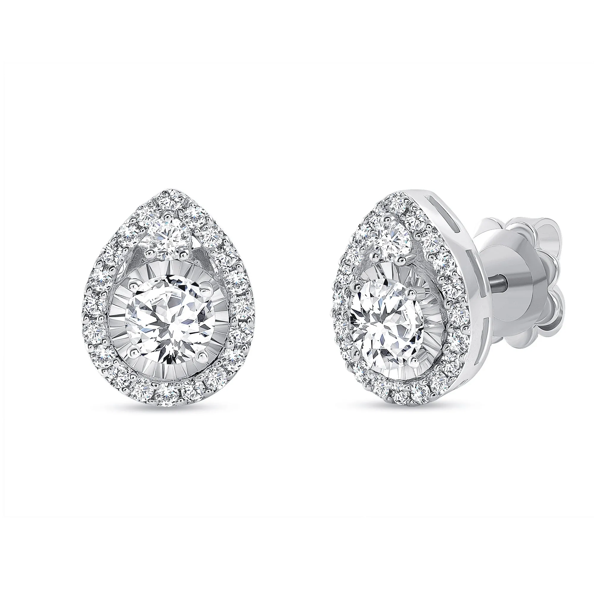 Diamond Tear Drop Earrings