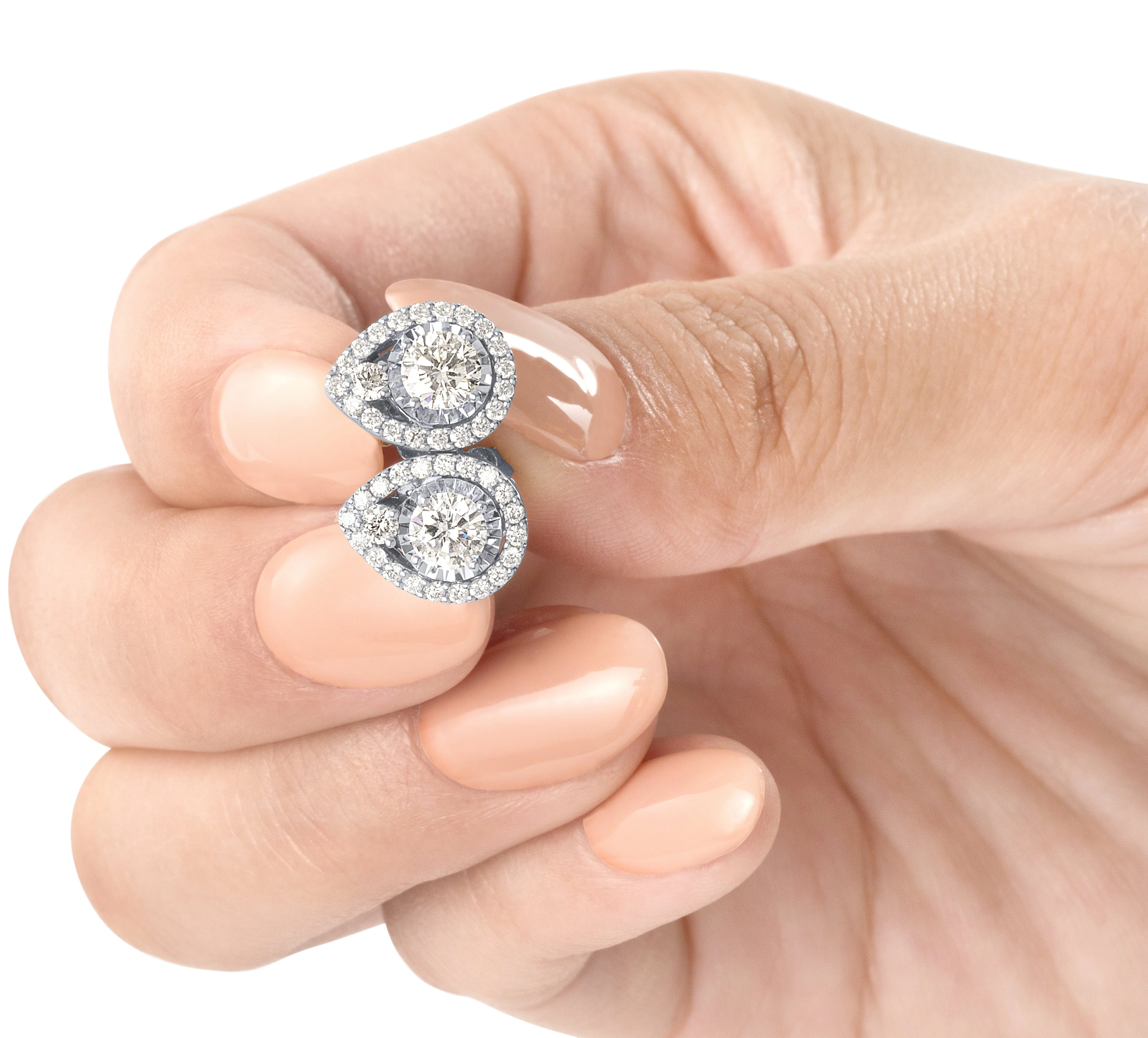 Diamond Tear Drop Earrings