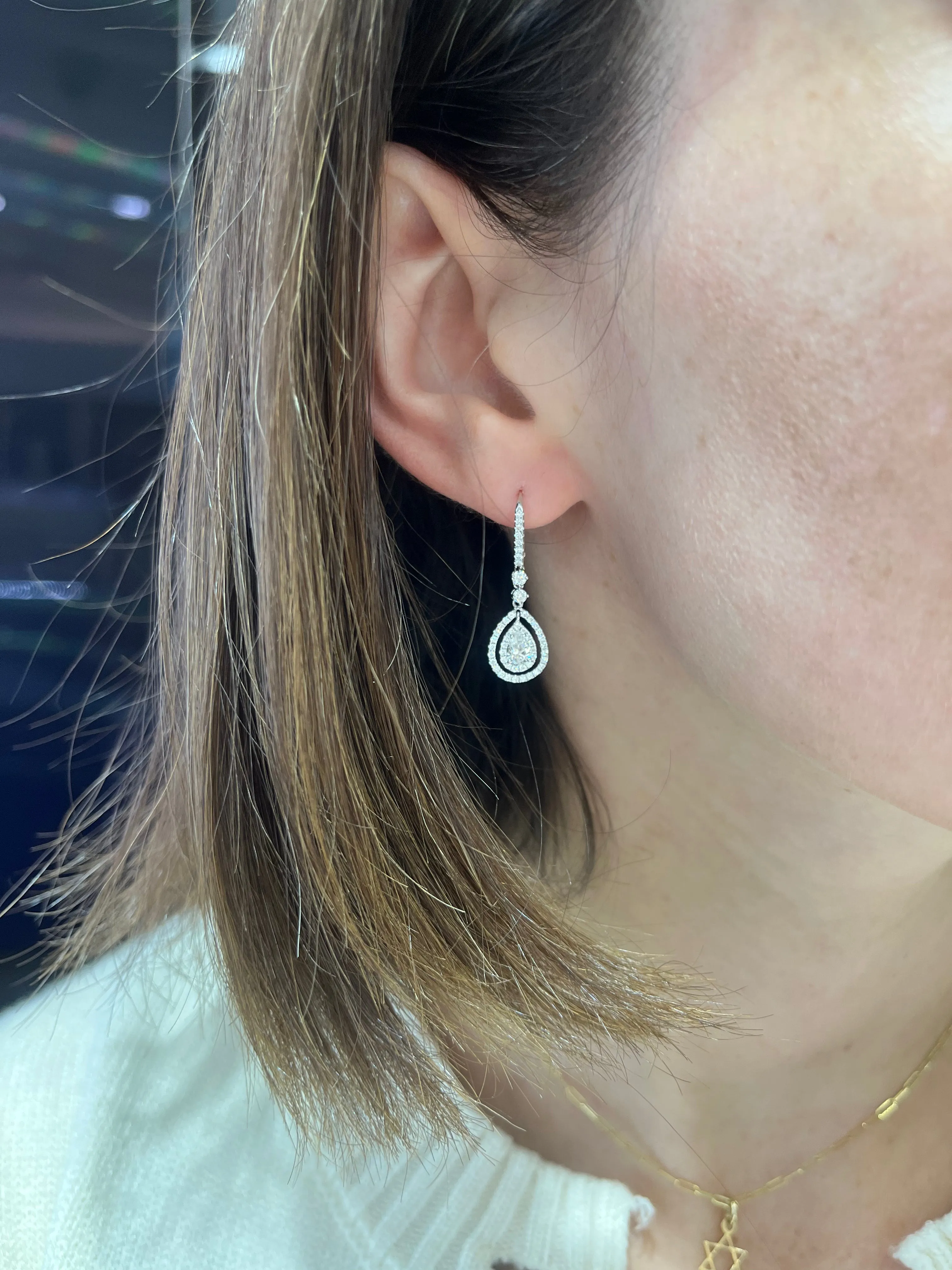 Diamond Teardrop Earrings