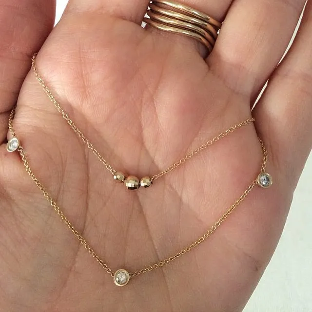 Diamond trio necklace