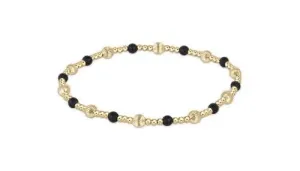 Dignity Sincerity 4mm Bead Bracelet - Faceted Onyx