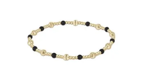 Dignity Sincerity 4mm Bead Bracelet - Faceted Onyx