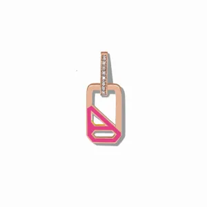 DNA Wild Orchid Enamel Single Drop Earring