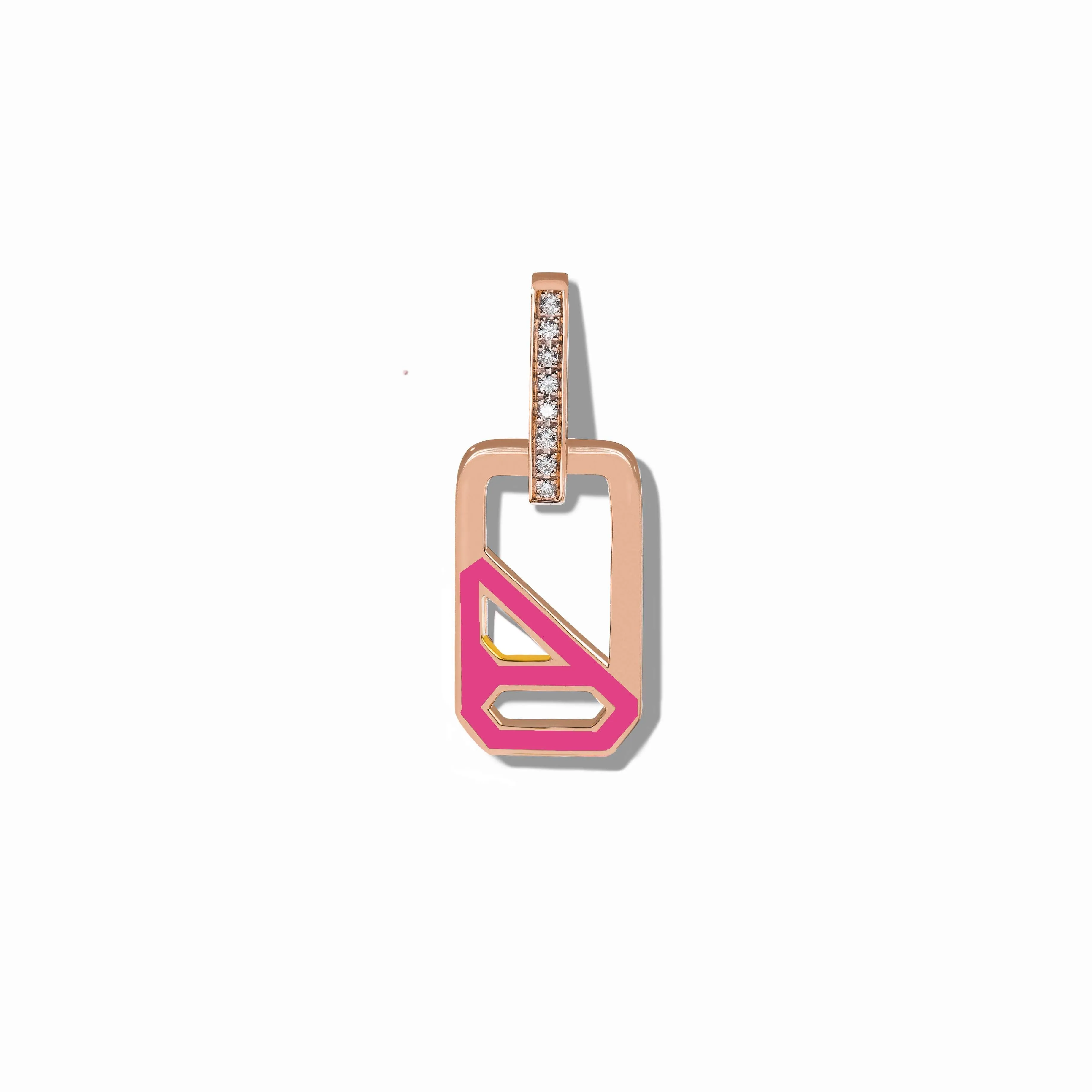 DNA Wild Orchid Enamel Single Drop Earring
