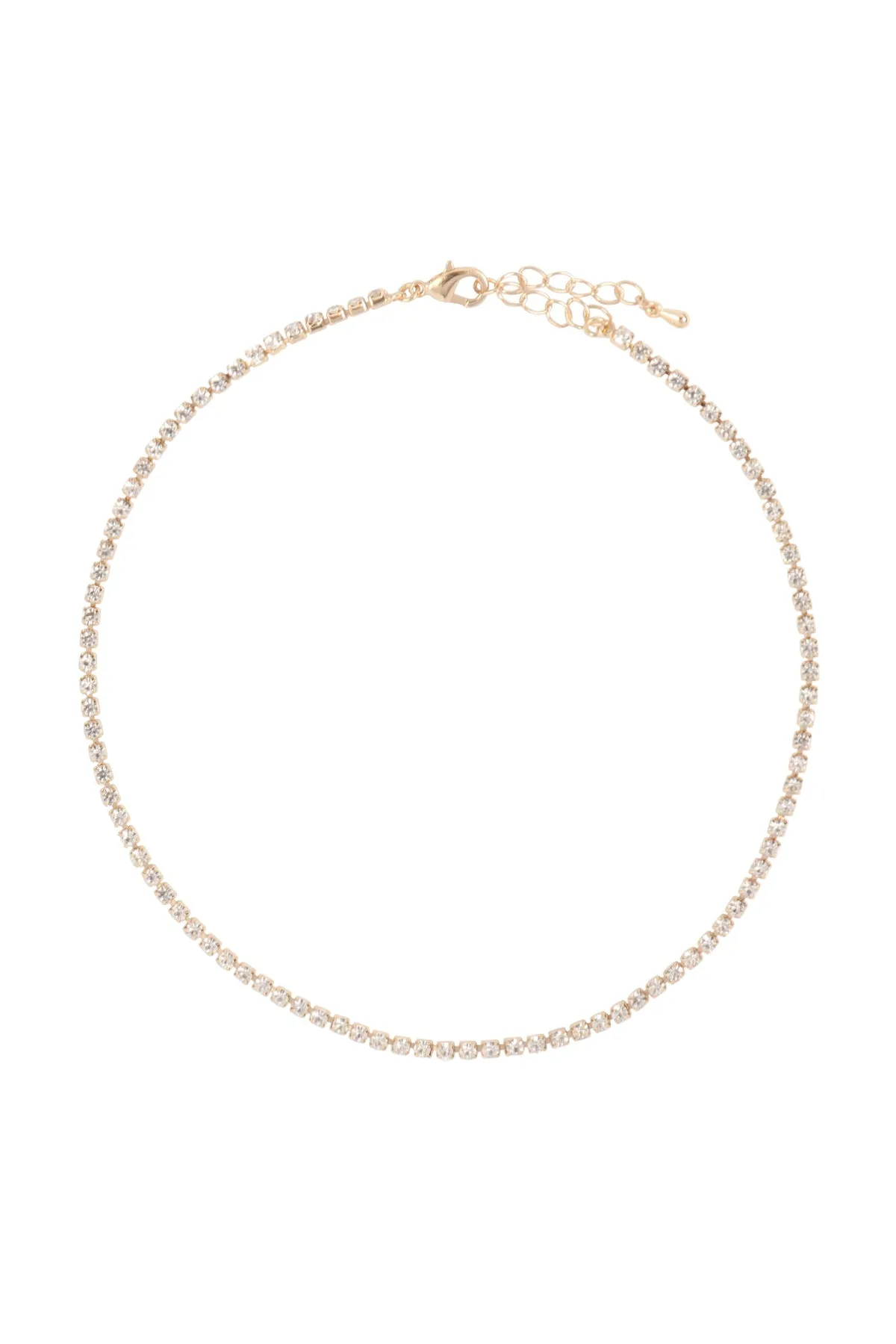 Dna020 - Stone Chain Choker Necklace