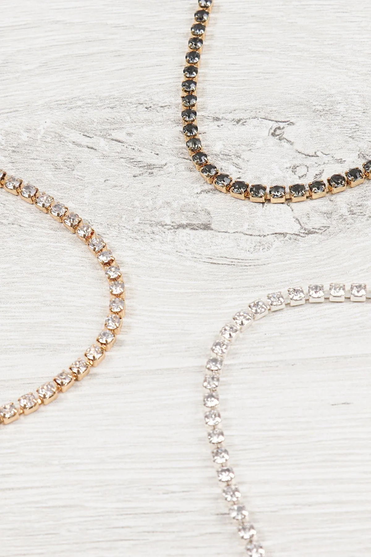 Dna020 - Stone Chain Choker Necklace
