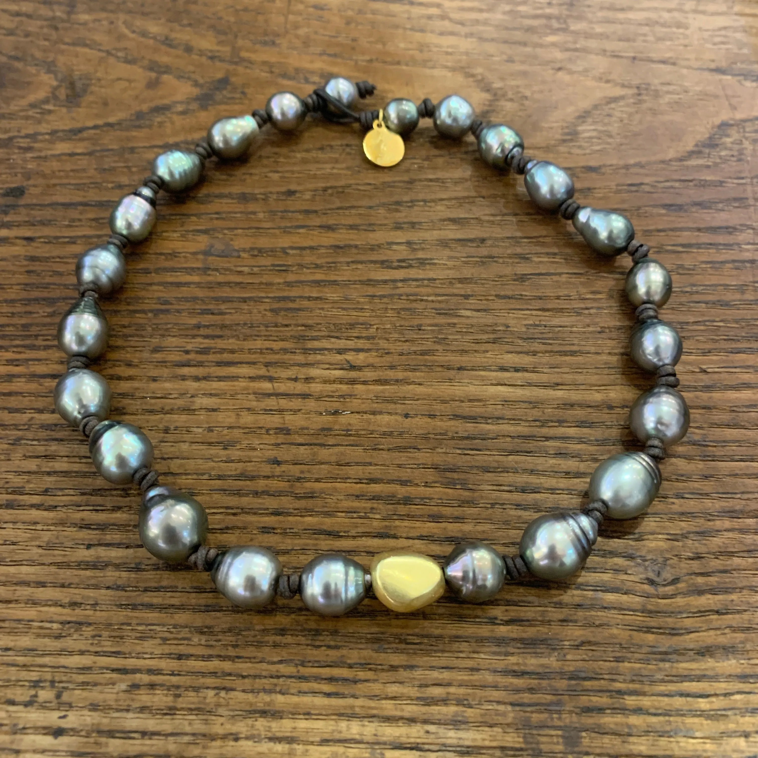 Dominique | Gold Nugget Choker | 16"