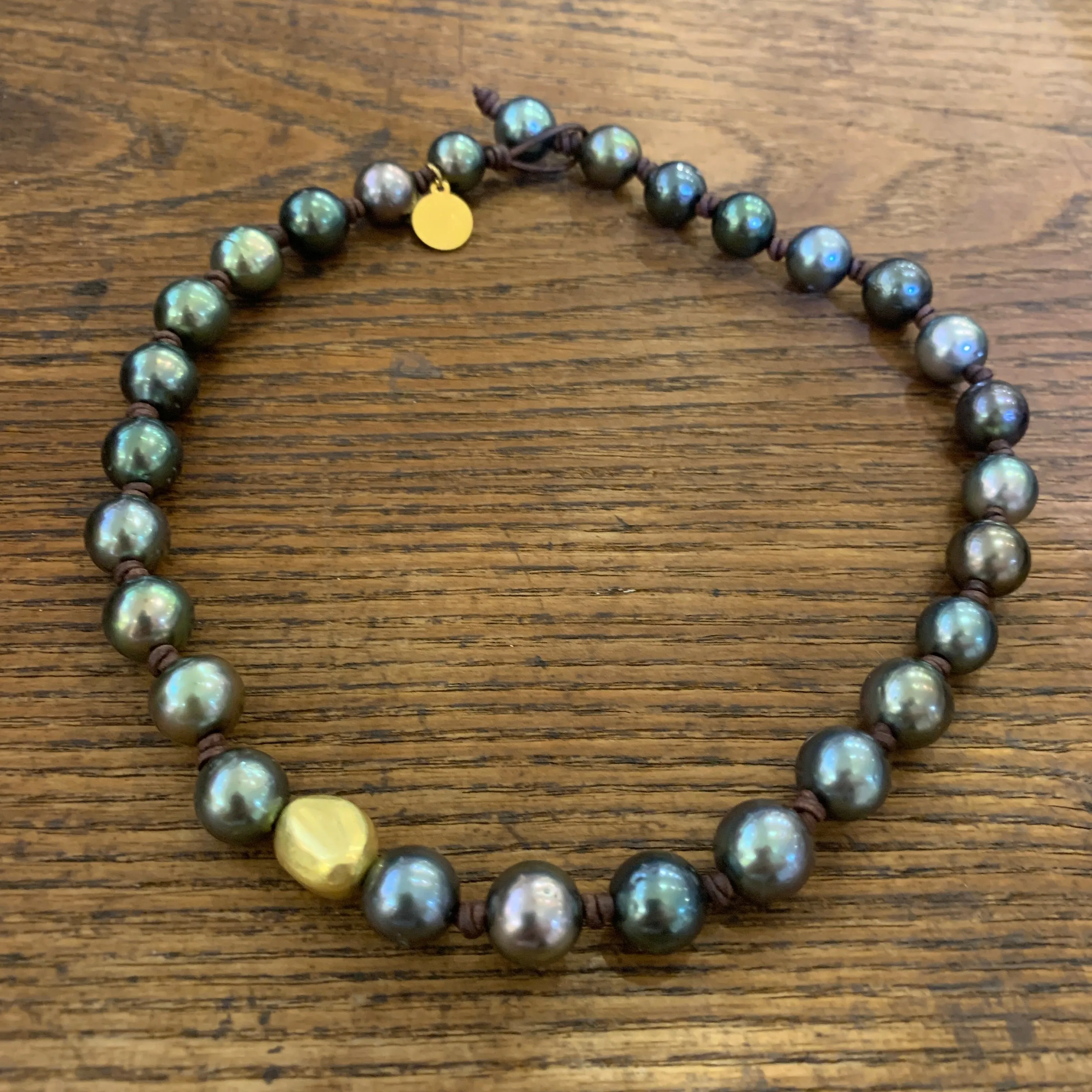 Dominique | Gold Nugget Choker | 16"