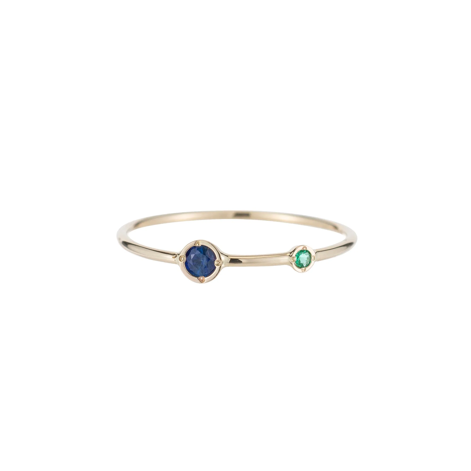 Double Birthstone Stacking Ring