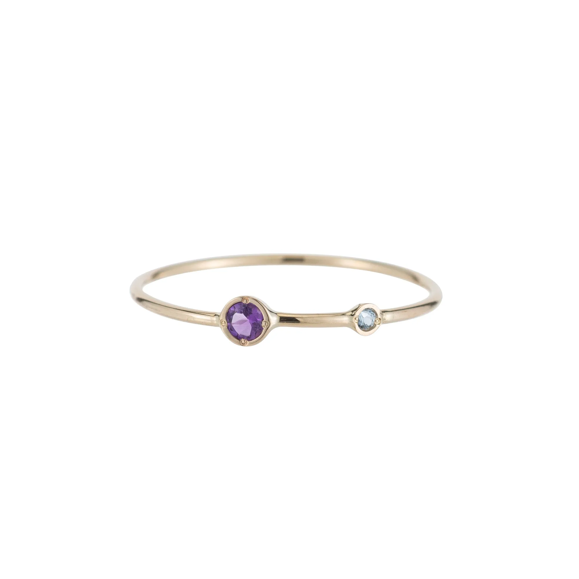 Double Birthstone Stacking Ring
