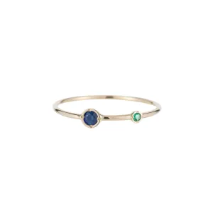 Double Birthstone Stacking Ring