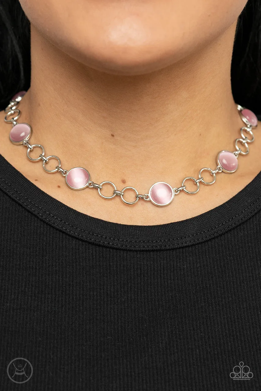 Dreamy Distractions Pink Paparazzi Choker Necklace