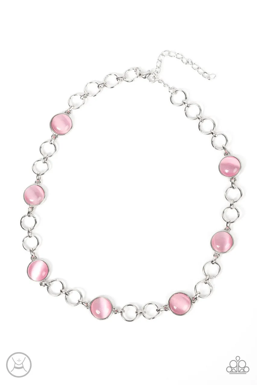 Dreamy Distractions Pink Paparazzi Choker Necklace