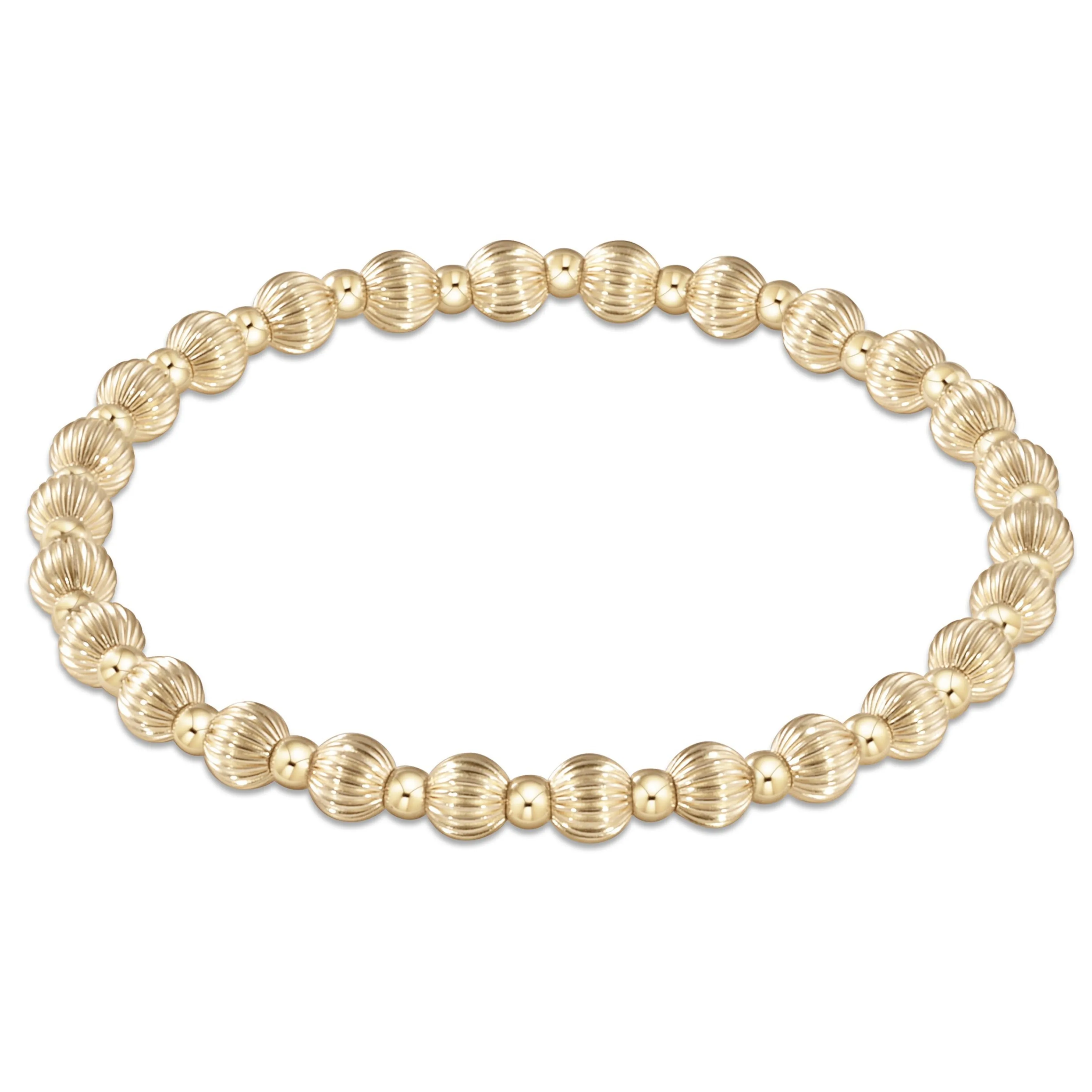E Newton Dignity Grateful Pattern 5mm Bead Bracelet