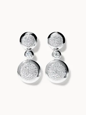 Earrings BOUTON 2 Cabochons Diamond Pavé / Classic Diamond Pavé / Classic