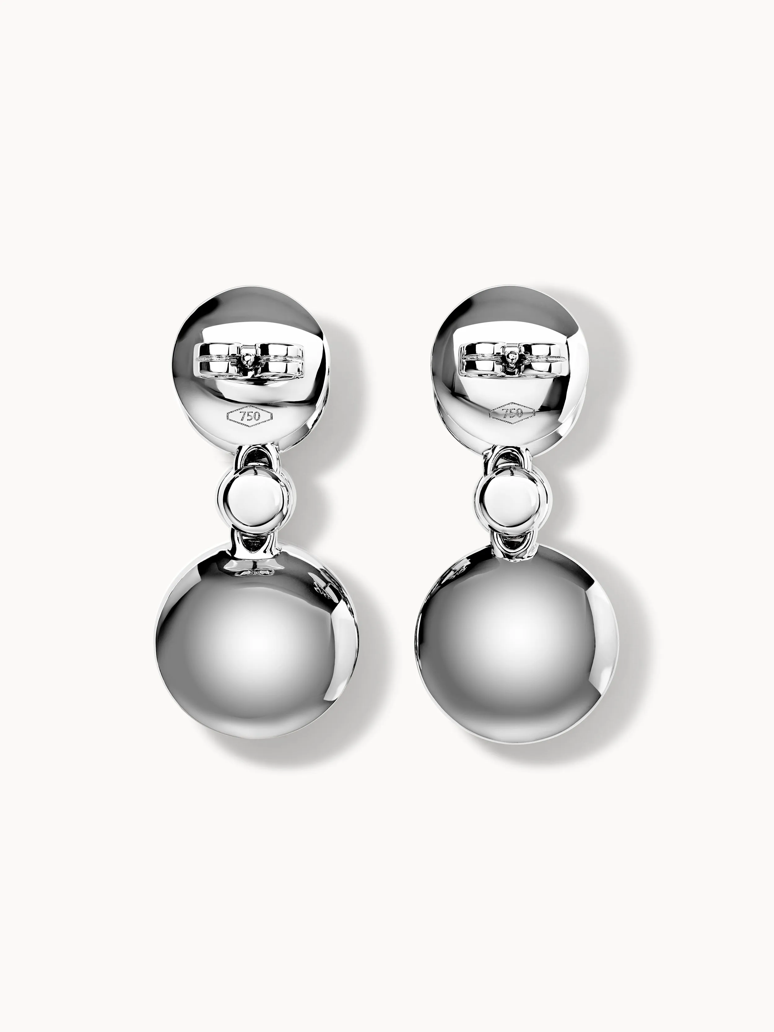 Earrings BOUTON 2 Cabochons Diamond Pavé / Classic Diamond Pavé / Classic