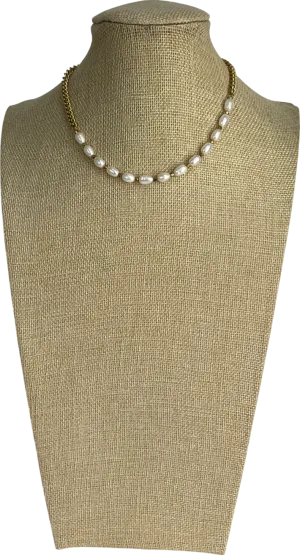 Edge Of Ember Yellow Gold Victoria Havana Pearl Choker Necklace