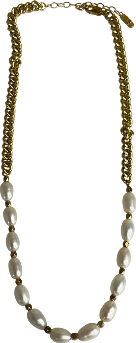Edge Of Ember Yellow Gold Victoria Havana Pearl Choker Necklace