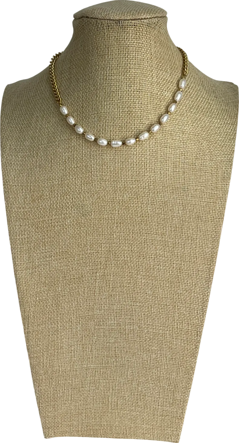 Edge Of Ember Yellow Gold Victoria Havana Pearl Choker Necklace