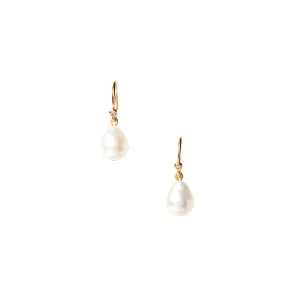 Edison Earrings White Pearl