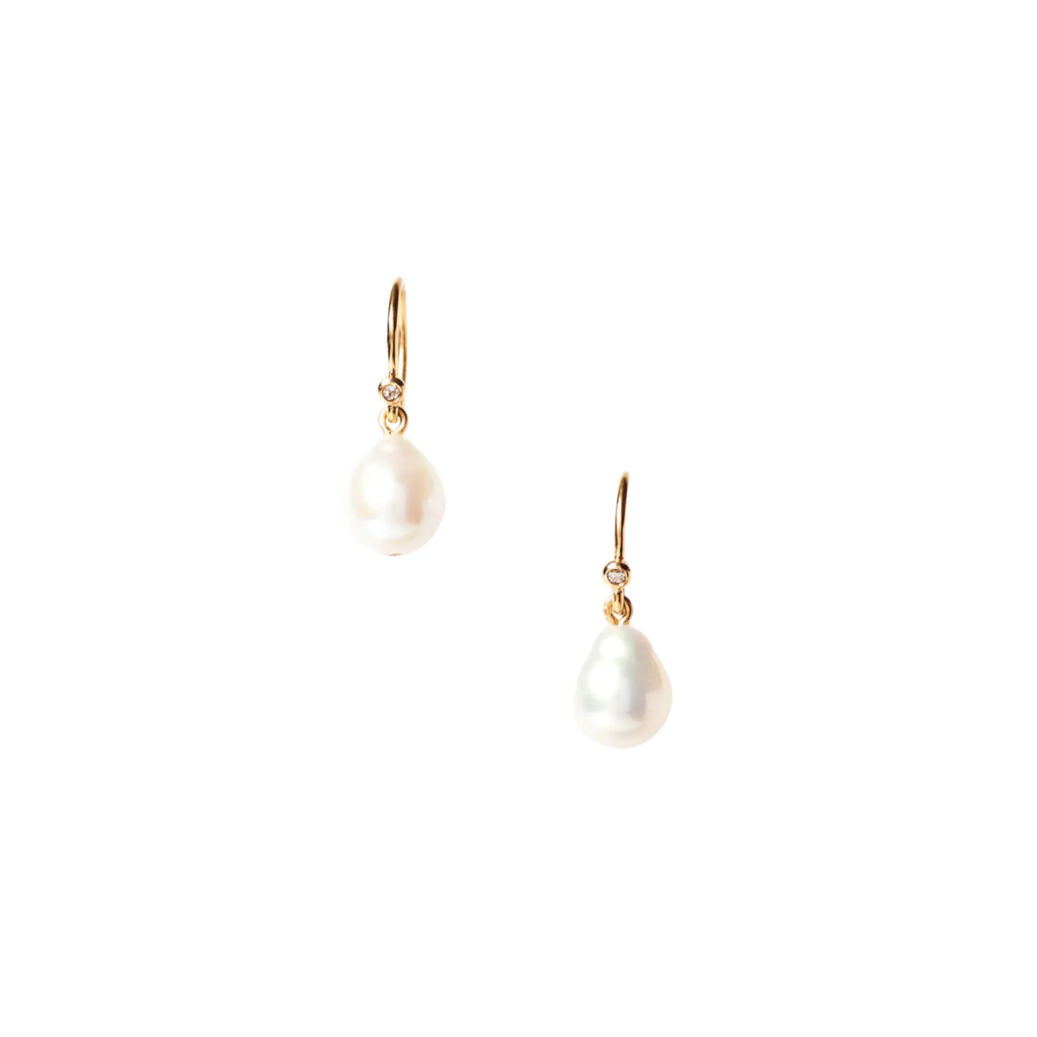 Edison Earrings White Pearl