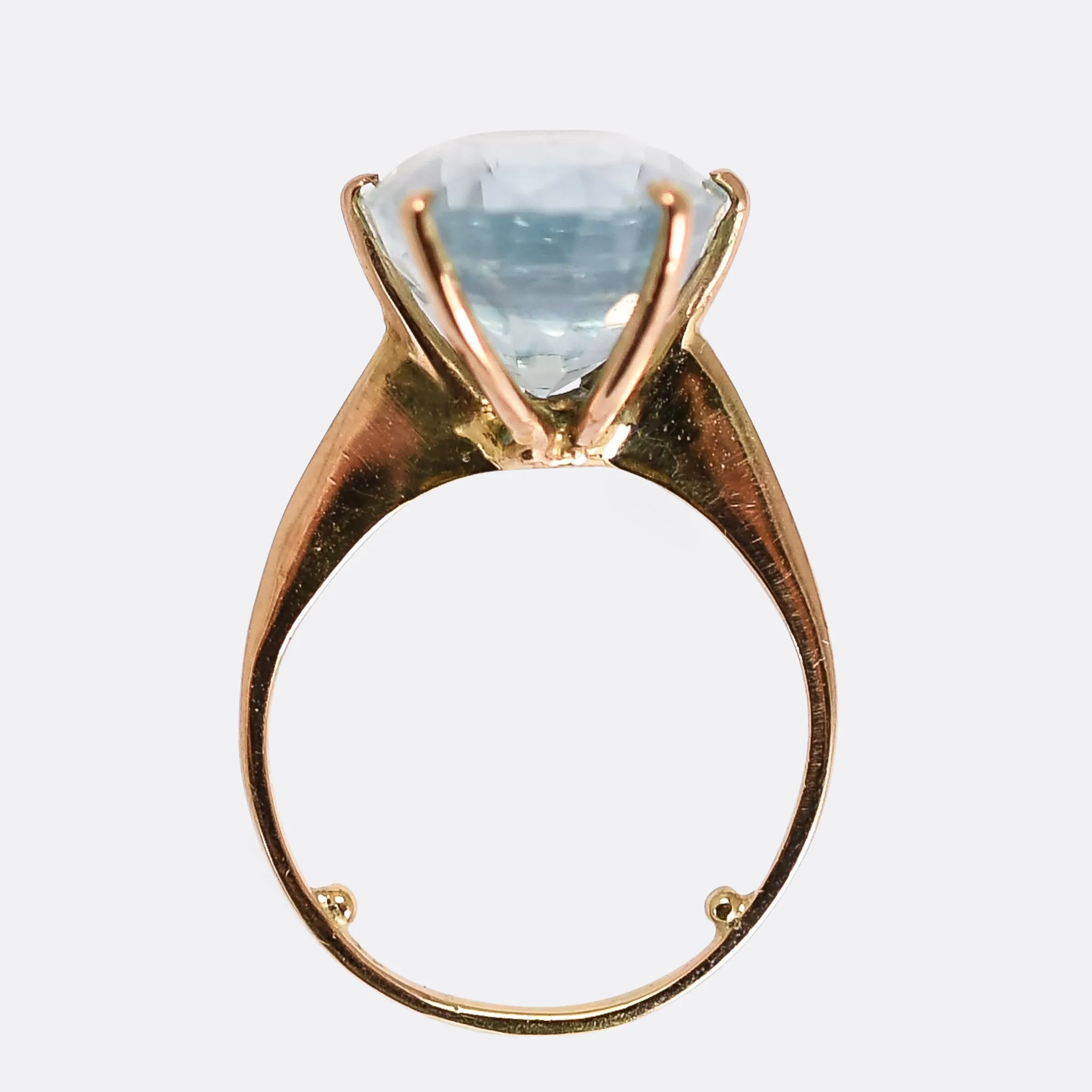 Edwardian Aquamarine Solitaire Ring