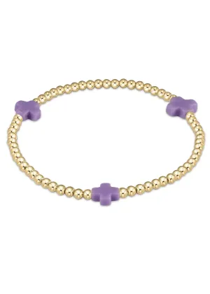 eGIRL SIGNATURE CROSS BRACELET - PURPLE