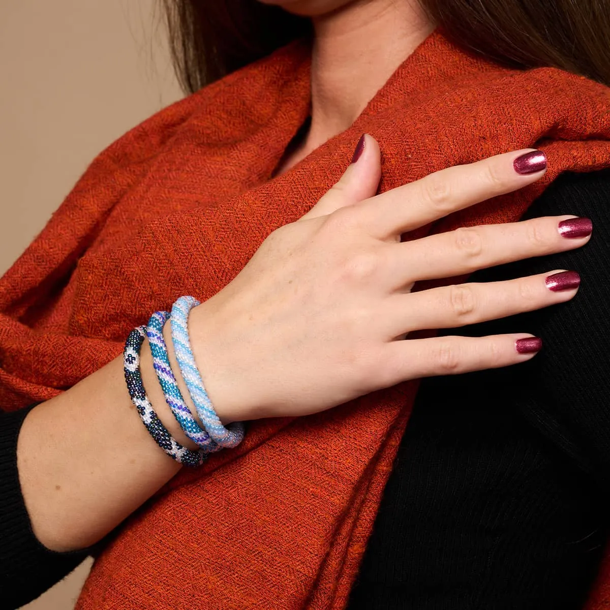 Electric Swamp | Himalayan Glass Bead Bracelet