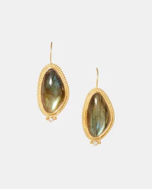 ELIZABETH DROP EARRINGS IN LABRADORITE