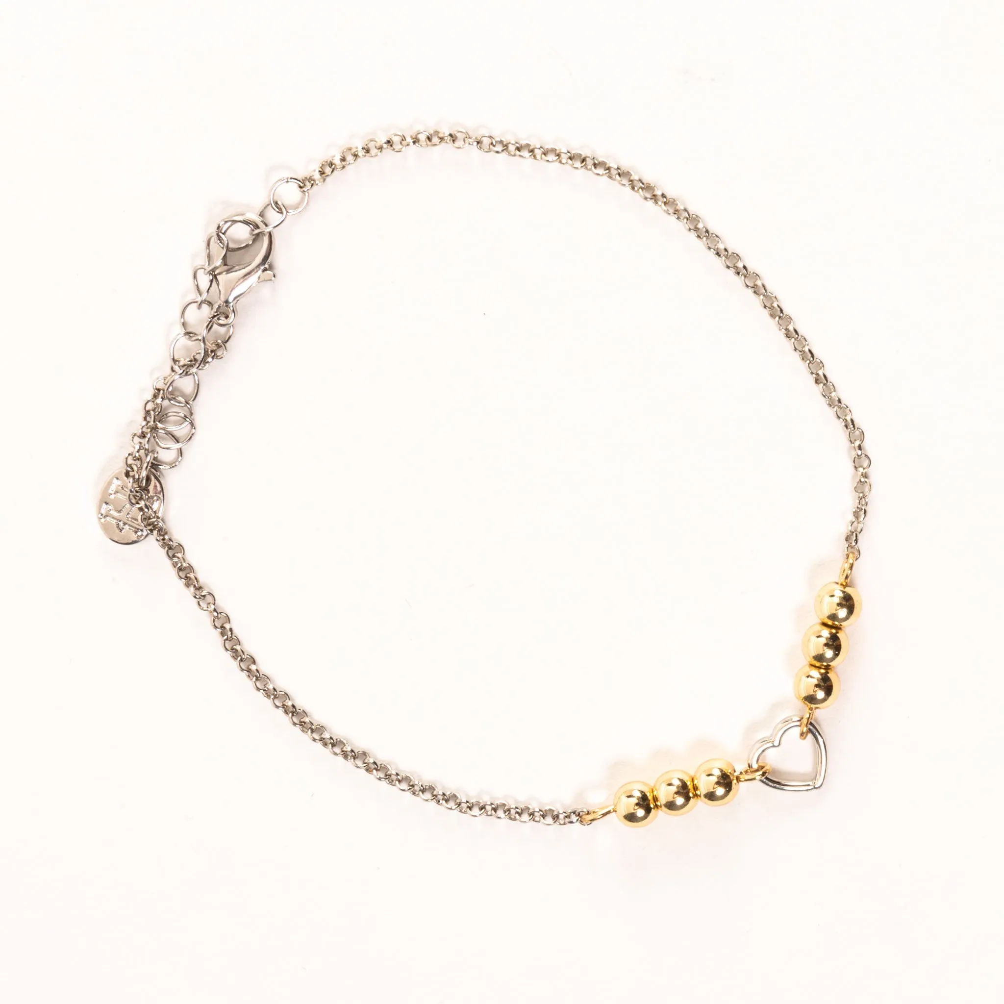 Elsie & Zoey Alexis Beaded Heart Anklet