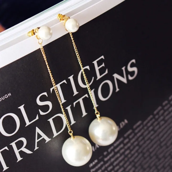 Ember Big Pearl Drop Earrings