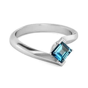 Embrace Ring 925 Sterling Silver 0.50 Ctw London Blue Topaz Women Ring