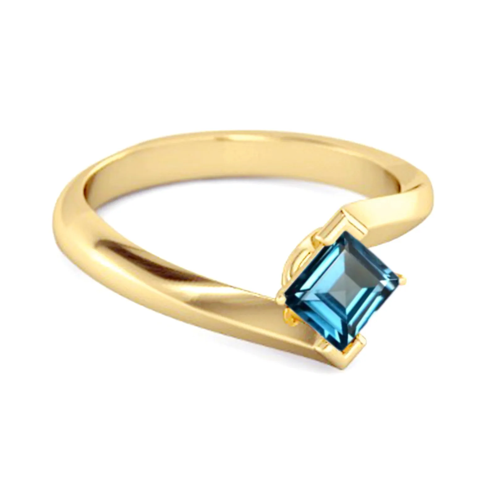 Embrace Ring 925 Sterling Silver 0.50 Ctw London Blue Topaz Women Ring