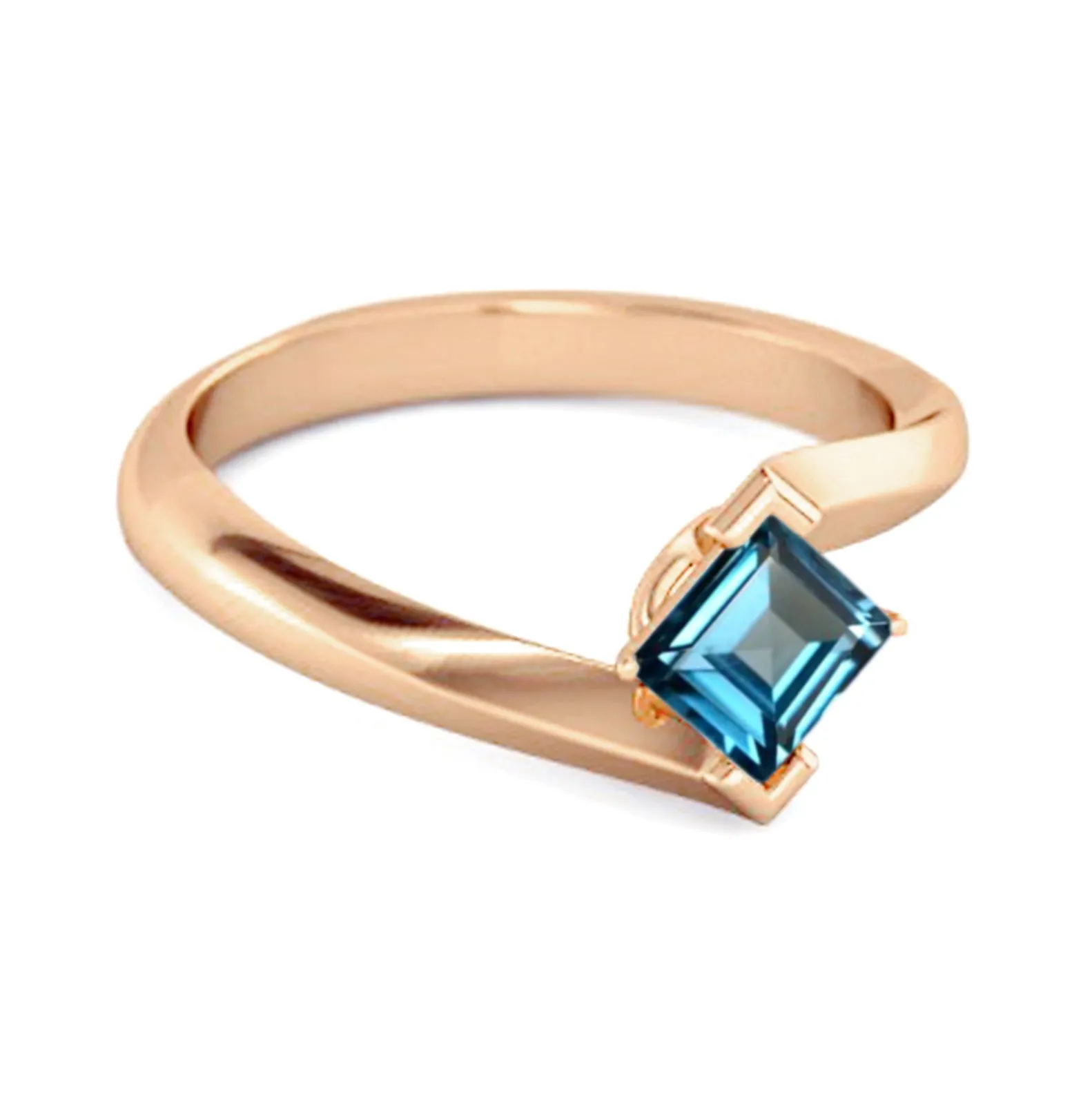 Embrace Ring 925 Sterling Silver 0.50 Ctw London Blue Topaz Women Ring
