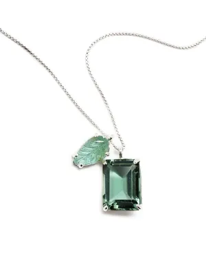 Emerald 2 Charm Necklace