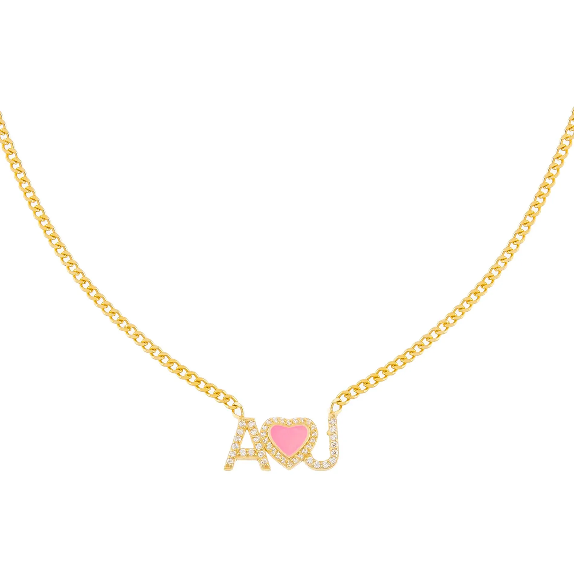 Enamel Heart Nameplate Choker