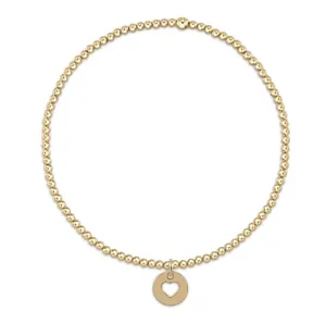 Enewton Classic Gold 2mm Bead Bracelet - Love Small Gold Disc