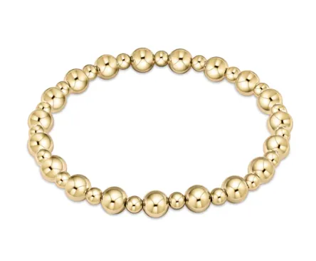 Enewton Classic Grateful Pattern 6mm Bead Bracelet - Gold